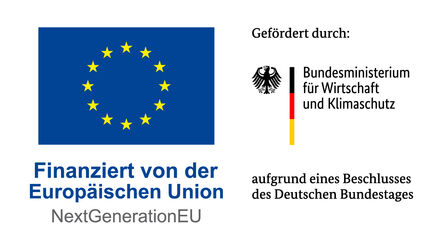 Logo Gefördert durch die EU und das Bundesministerium für Wirtschaft und Klimaschutz